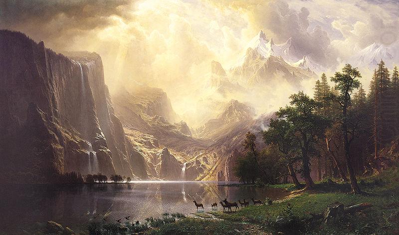 Albert Bierstadt Among the Sierra Nevada Mountains, California china oil painting image
